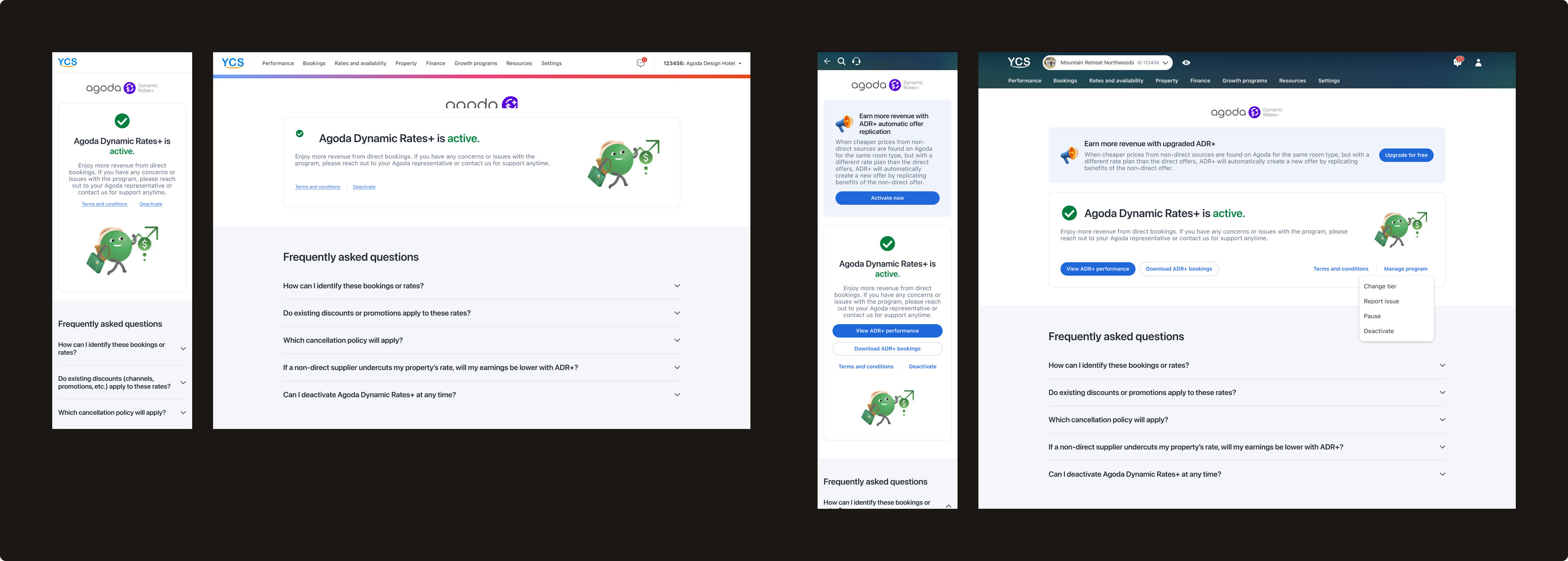 MVP dashboard — before redesign